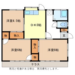 丸山石渡貸家の物件間取画像